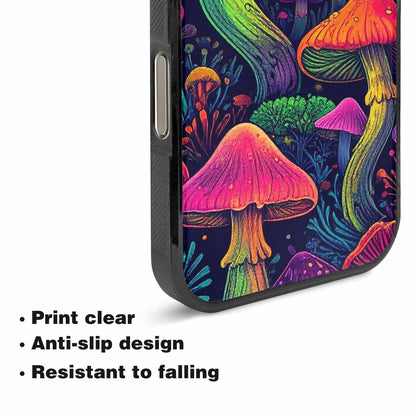 iPhone 16 Pro Max Case — Mushroom Psychedelic Art Seamless Pattern Vibrant, Customized Protective Case