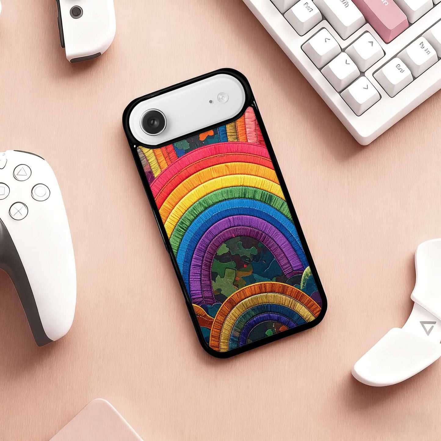 iPhone 17 Air Case — Vivid Camo Rainbow Arc Camo, Custom Made Phone Cover