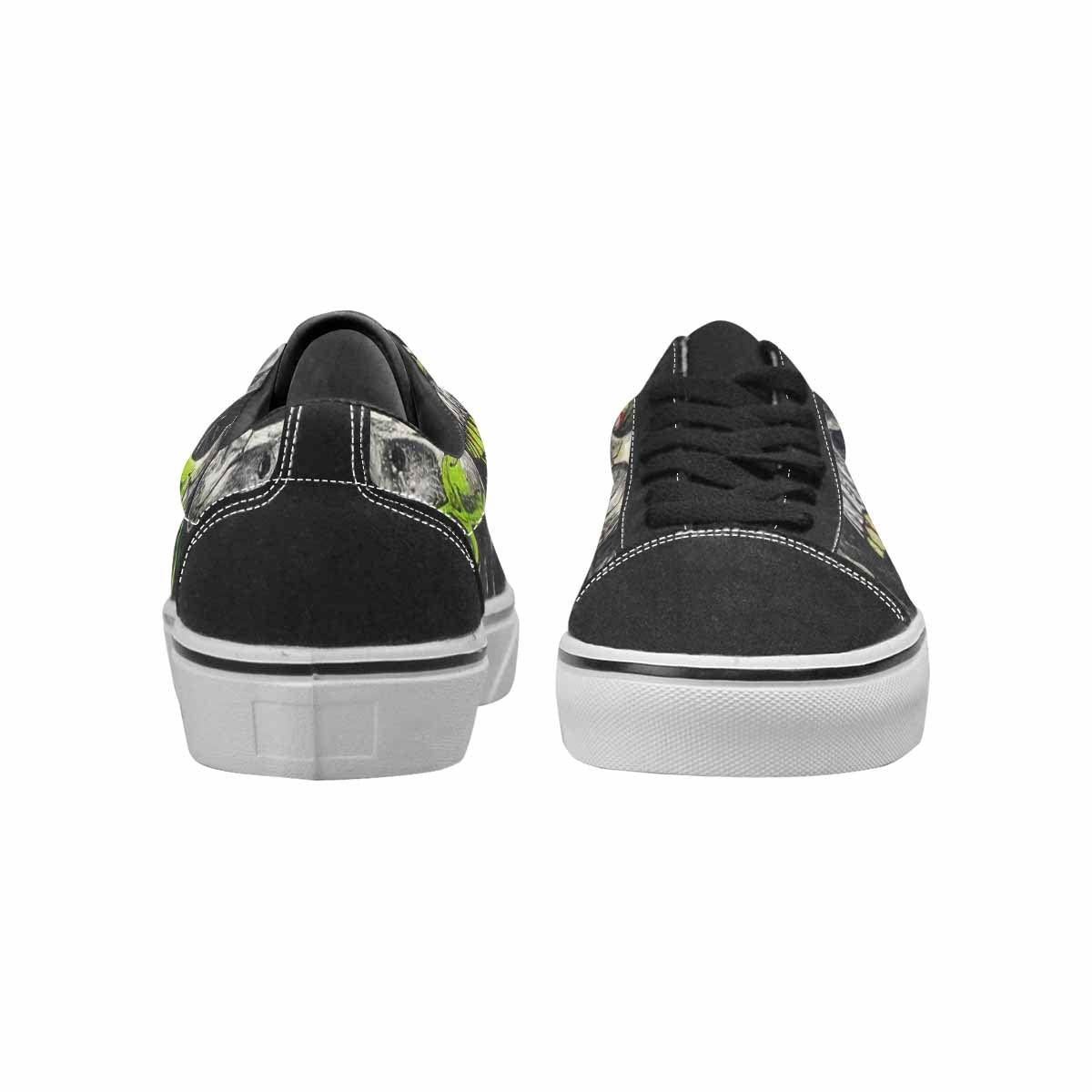 WOMEN'S Rainbow From Skull S Lace-Up Canvas Grunge Custom Shoes