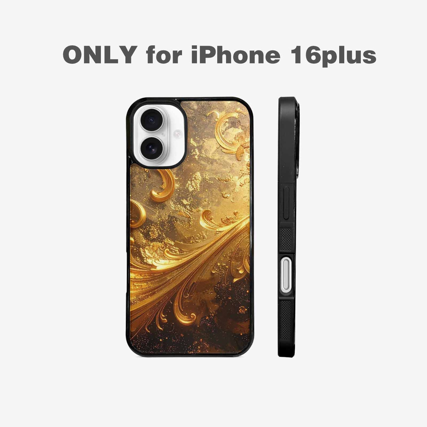 iPhone 16 Plus Case — Klimt Gold Leaf Artwork Pattern, Custom Printed Phone Case