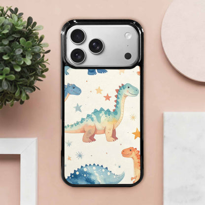 iPhone 17 Pro Max Case — Retro Dinosaurs Star Galaxy Space, Custom Phone Case