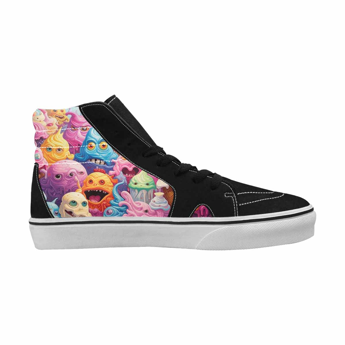 MEN'S Melting Ice Cream Monster High Top Canvas Aesthetic Custom Shoes