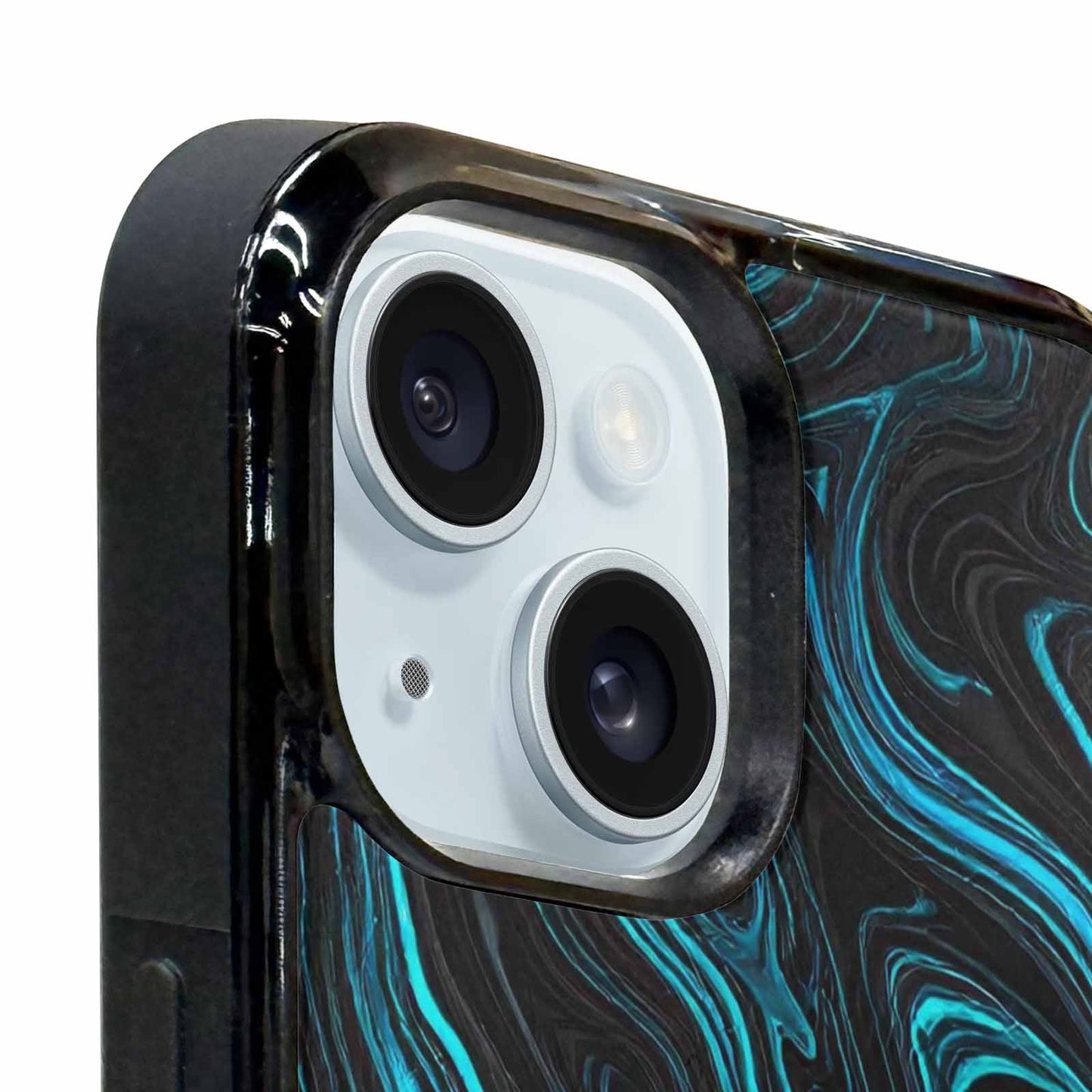 iPhone 15 Case — Freaky Marble Glow, Personalized Phone Case