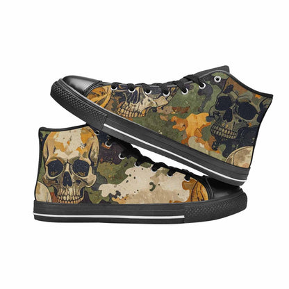 MEN'S Military Camo Skull High Top Canvas Dreamcore Shoes
