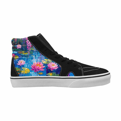 MEN'S Full Color Vibrant Monet High Top Canvas Dark Academia Custom Sneakers