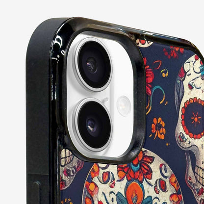 iPhone 16 Case — Day Dead Sugar Skull Art 100s, Customized Protective Case