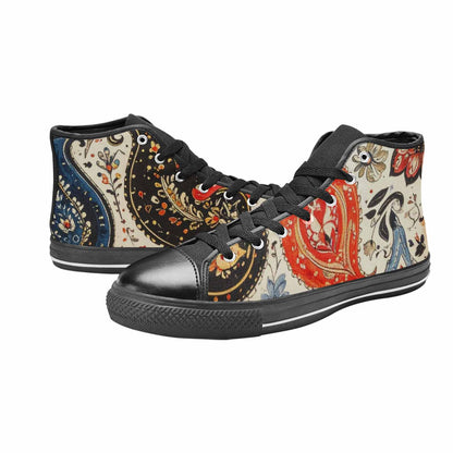 MEN'S Paisley Bandana High Top Canvas Grunge Sneakers