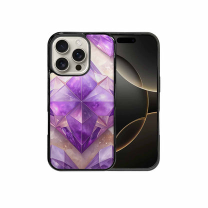 iPhone 16 Pro Case — Amethyst Crystal Art Pattern, Custom Made Phone Cover