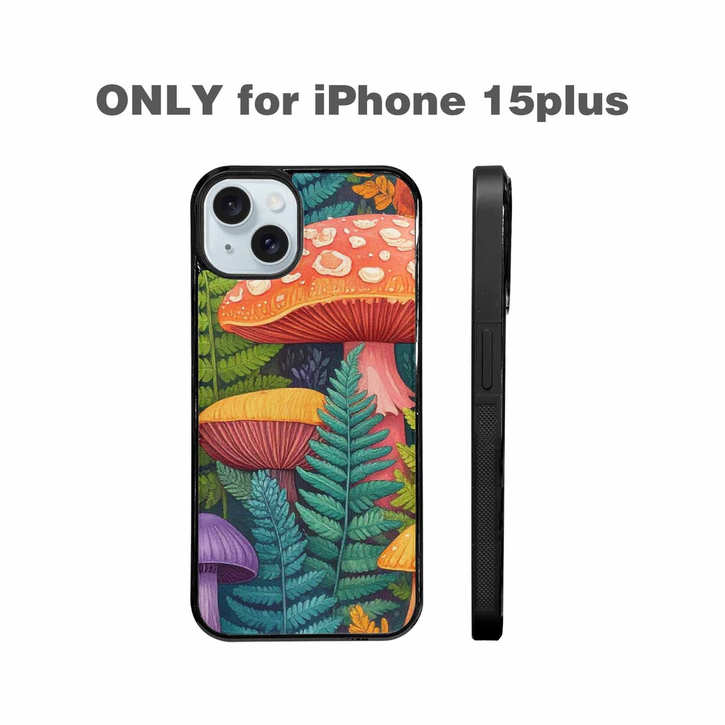 iPhone 15 Plus Case — Mushrooms Botanicalmushrooms P, Custom Phone Case