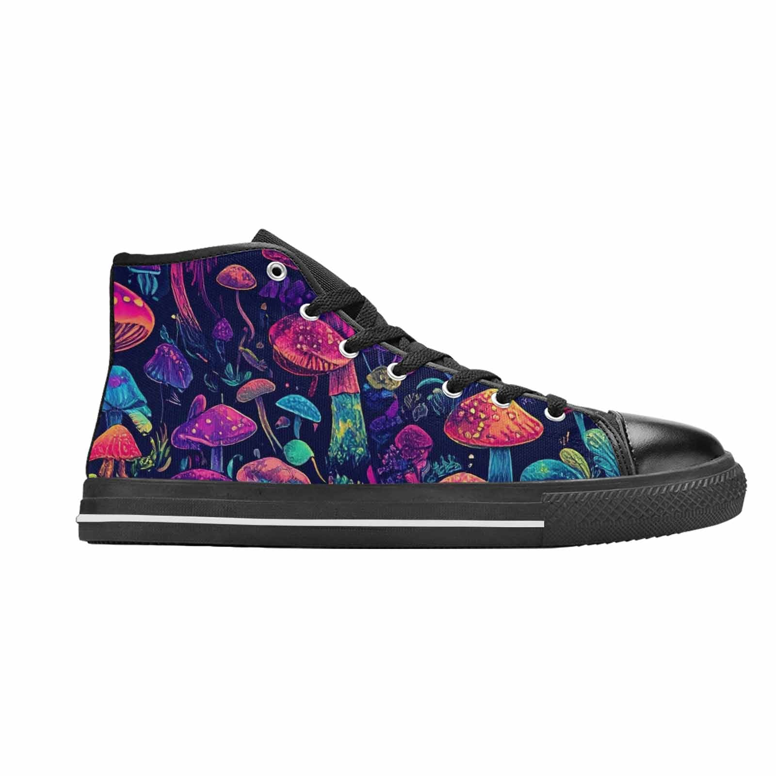 MEN'S Psychedelic Mushroom High Top Canvas Cottagecore Shoes