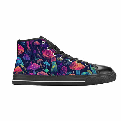 MEN'S Psychedelic Mushroom High Top Canvas Cottagecore Shoes