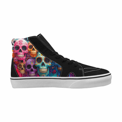MEN'S Sugar Skulls Melting Sugar High Top Canvas Cottagecore Sneakers