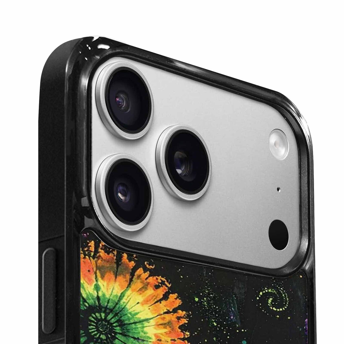 iPhone 17 Pro Case — Black Green Ink Tie Dye Tie, Customized Protective Case