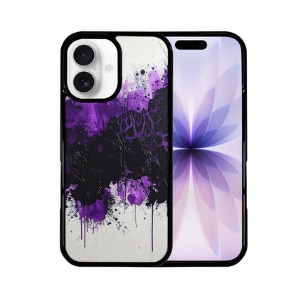 iPhone 17 Case — Black &amp; Purple Ink Animal Print, Original Design Phone Case