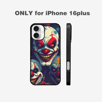 iPhone 16 Plus Case — Evil Clown Cartoon, Custom Phone Case