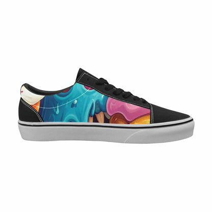 WOMEN'S Ice Cream Monsters  Lace-Up Canvas Dark Academia Sneakers