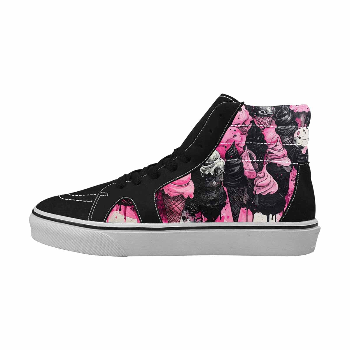 MEN'S Ice Cream Motif High Top Canvas Grunge Shoes