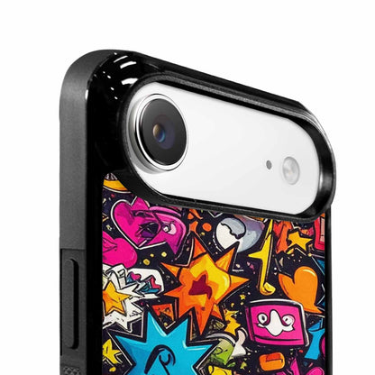 iPhone 17 Air Case — Bold Sticker Collage Icon Pattern Original, Personalized Phone Case
