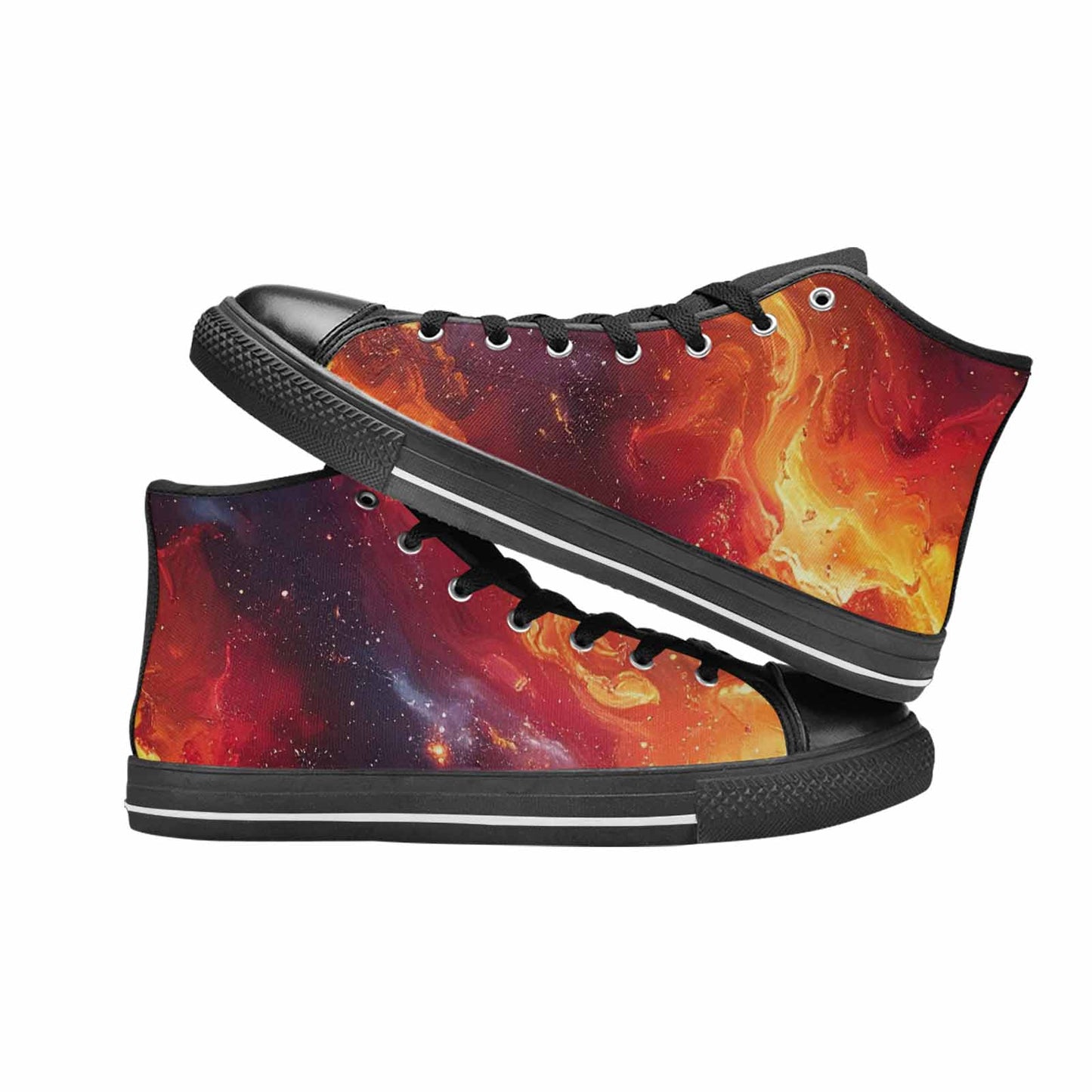 MEN'S Galaxy Art - High Top Canvas Dark Academia Sneakers