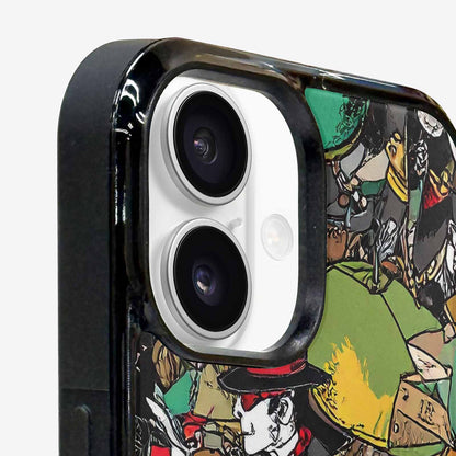 iPhone 16 Plus Case — Noir Spy Silhouette Pen Ink Noir, Personalized Phone Case