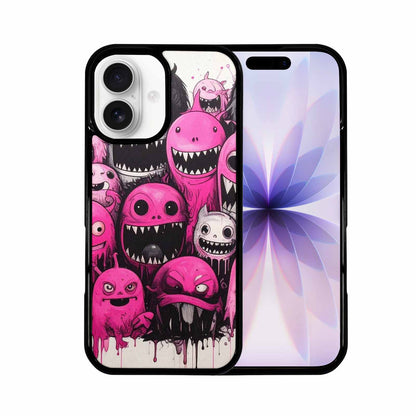 iPhone 17 Case — Monsters (general) Black &amp; Cartoon Cute, Custom Print Case Cover