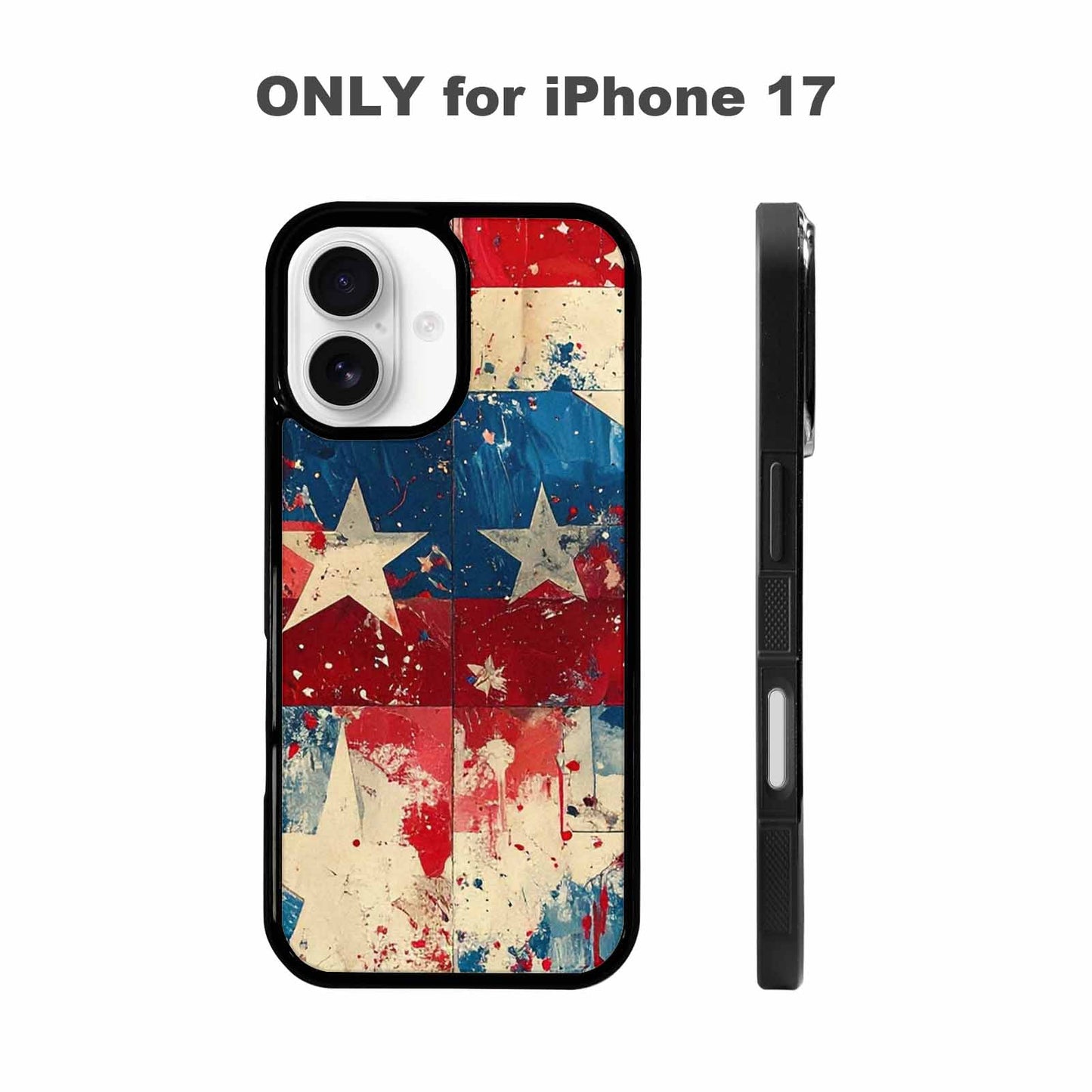 iPhone 17 Case — Patriotic Stars And Stripes Galaxy Space, Original Design Phone Case