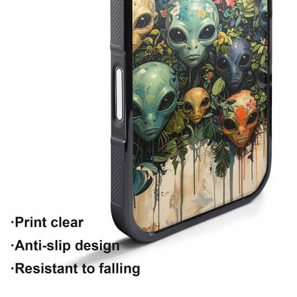 iPhone 17 Pro Max Case — Aliens Pattern Hundreds Of Alien Scifi, Custom Printed Phone Case