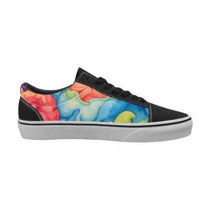 WOMEN'S Tie Dye Swirls Tie Lace-Up Canvas Kaleidoscope Custom Sneakers