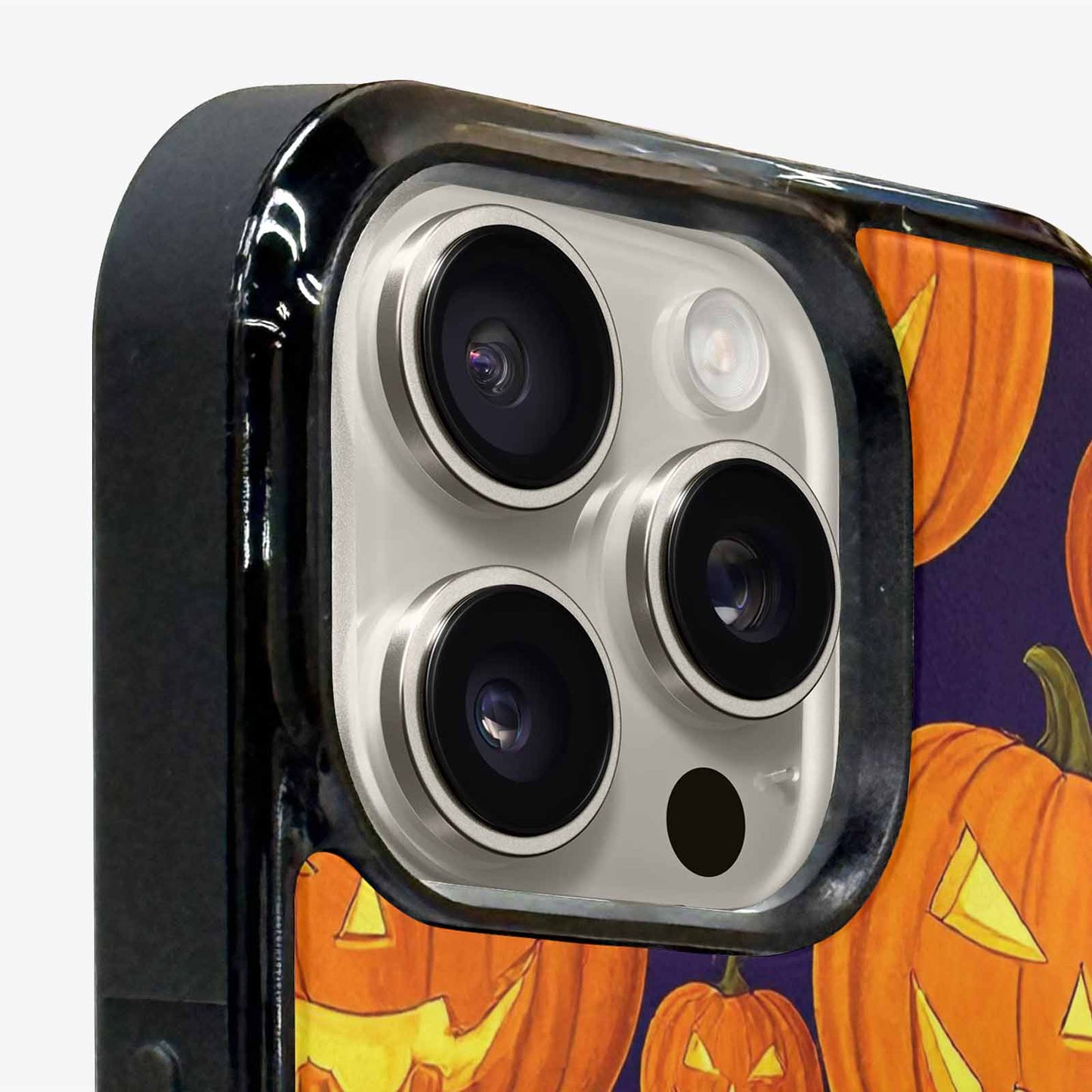 iPhone 15 Pro Max Case — Halloween Jackolantern Purple Sky Custom, Customized Protective Case