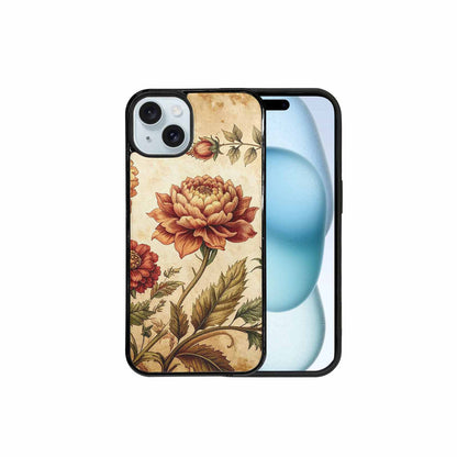 iPhone 15 Plus Case — Vintage Botanical Art Pattern, Custom Printed Phone Case