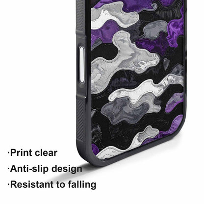 iPhone 17 Pro Case — Vivid Camo Asexual Pride Camo, Original Design Phone Case