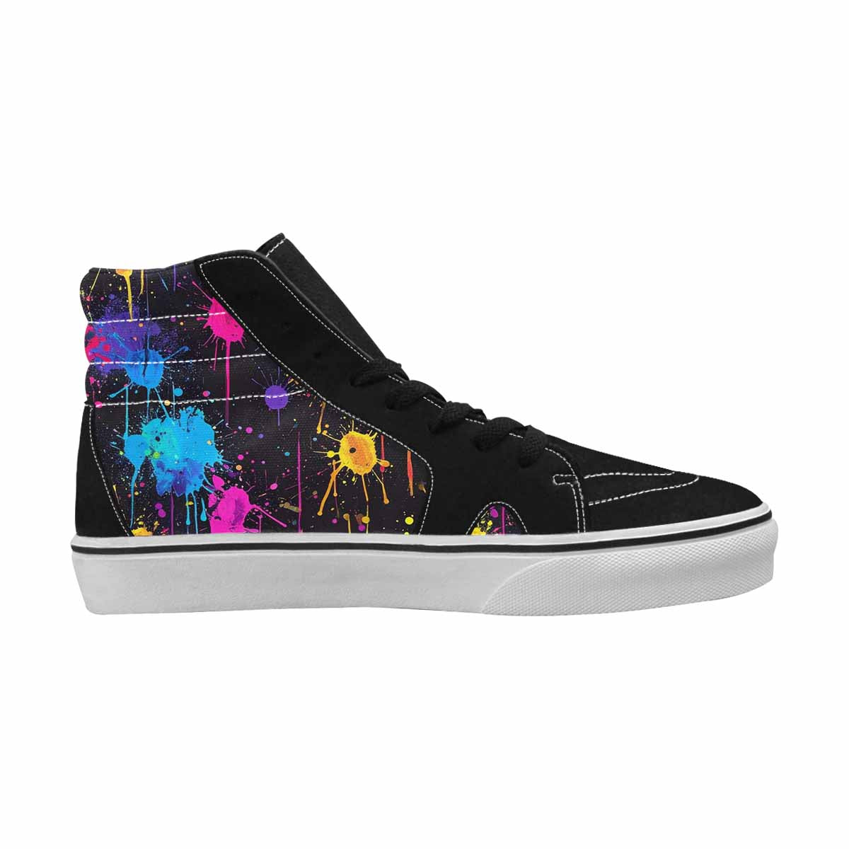 MEN'S Paint Splatter High Top Canvas Aesthetic Custom Shoes