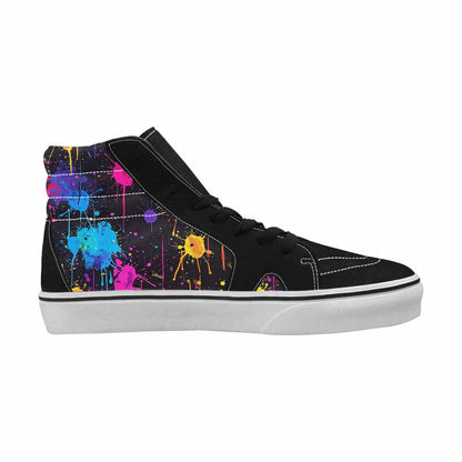 MEN'S Paint Splatter High Top Canvas Aesthetic Custom Shoes