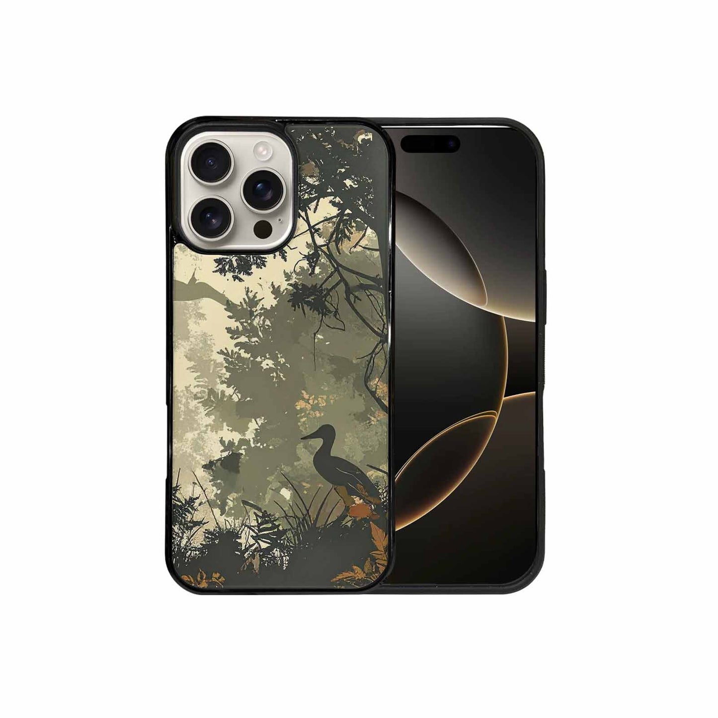 iPhone 16 Pro Max Case — Hunting Camouflage Pattern With Deer And, Custom Phone Case