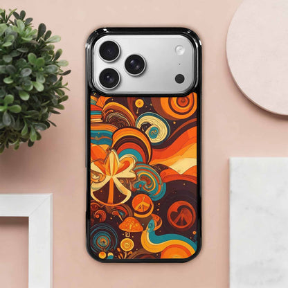 iPhone 17 Pro Max Case — Small Groovy Peace Sign Original Art, Custom Designed Case Cover