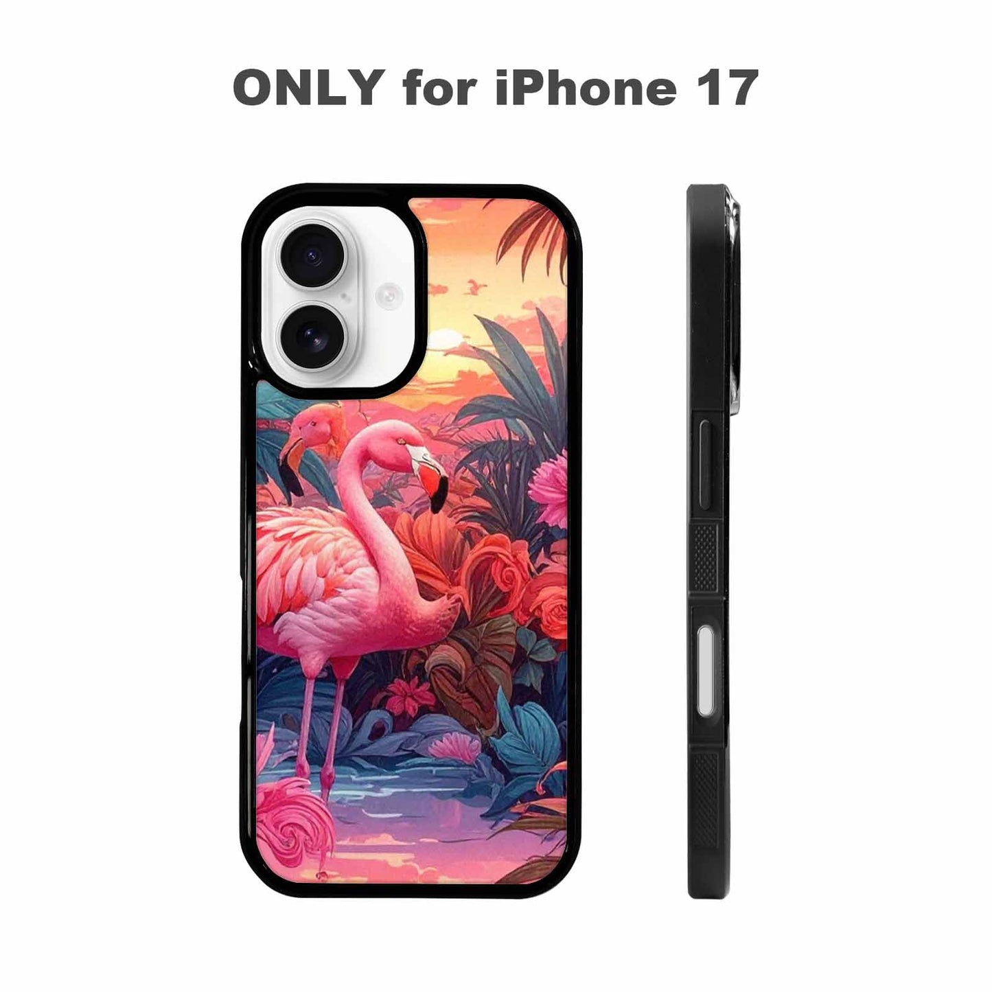 iPhone 17 Case — Flamingo Tropical Flamingo Tropical Original Art, Customized Protective Case