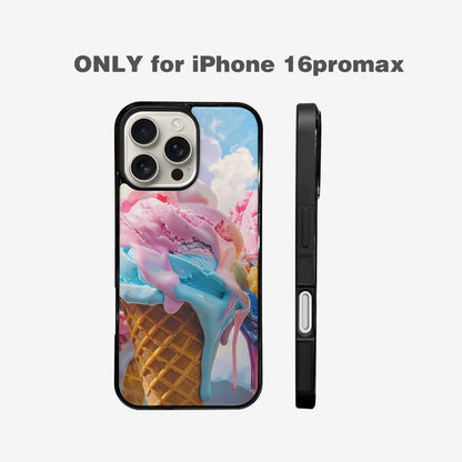 iPhone 16 Pro Max Case — Collage Of Overlapping Waffle Cone Icecream, Custom Phone Case