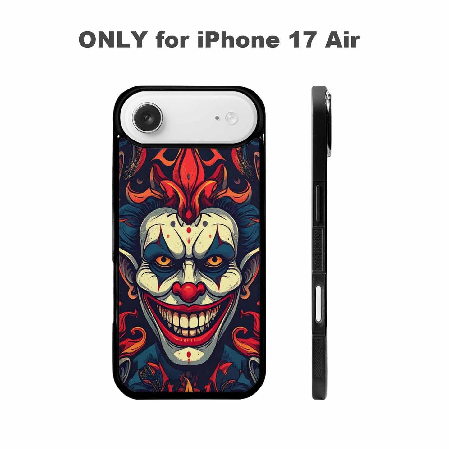 iPhone 17 Air Case — Evil Circus Heads Faces Overlapping Cartoon, Custom Art Phone Cover