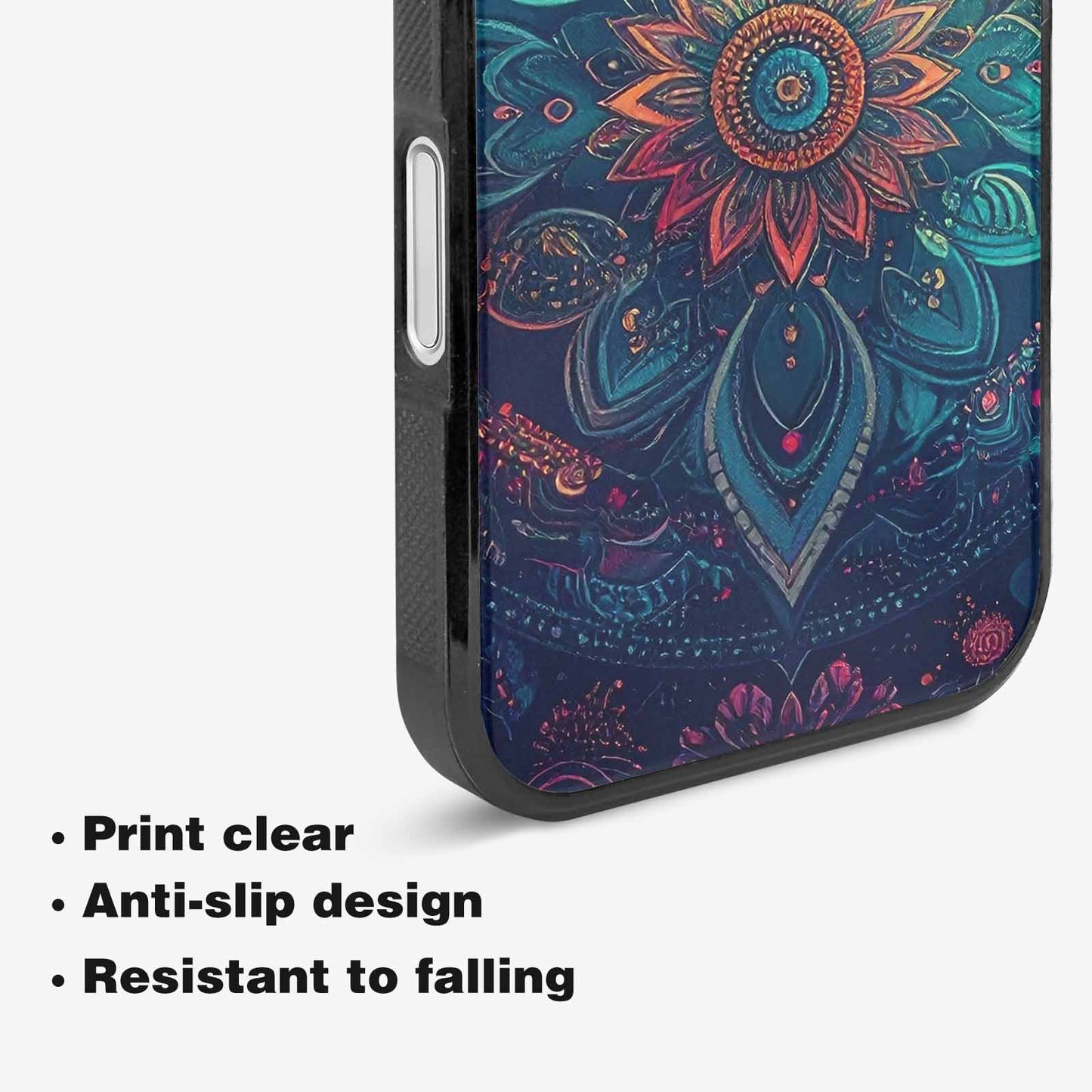 iPhone 16 Case — Paisley Mandala, Custom Art Phone Cover