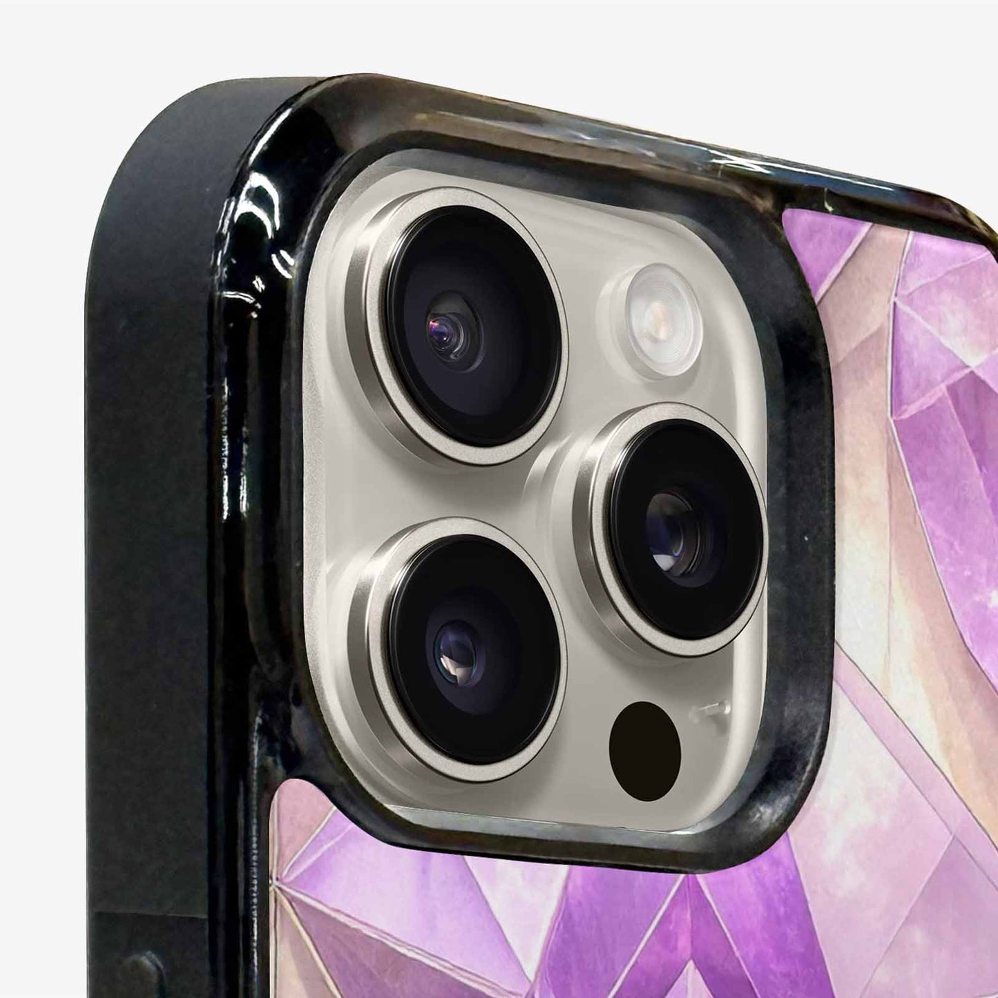 iPhone 16 Pro Case — Amethyst Crystal Art Pattern, Custom Made Phone Cover