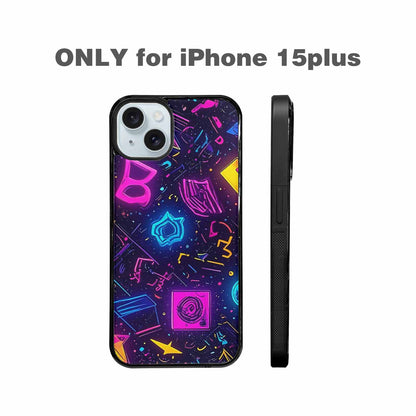 iPhone 15 Plus Case — 80s Retro Motif 80s Retro Motifs, Custom Art Phone Cover