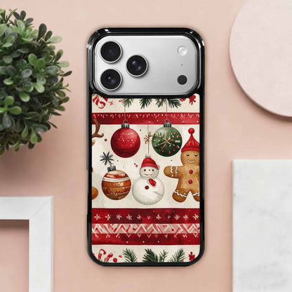 iPhone 17 Pro Max Case — Small Christmas Holly Snowflake Original Art, Personalized Phone Case