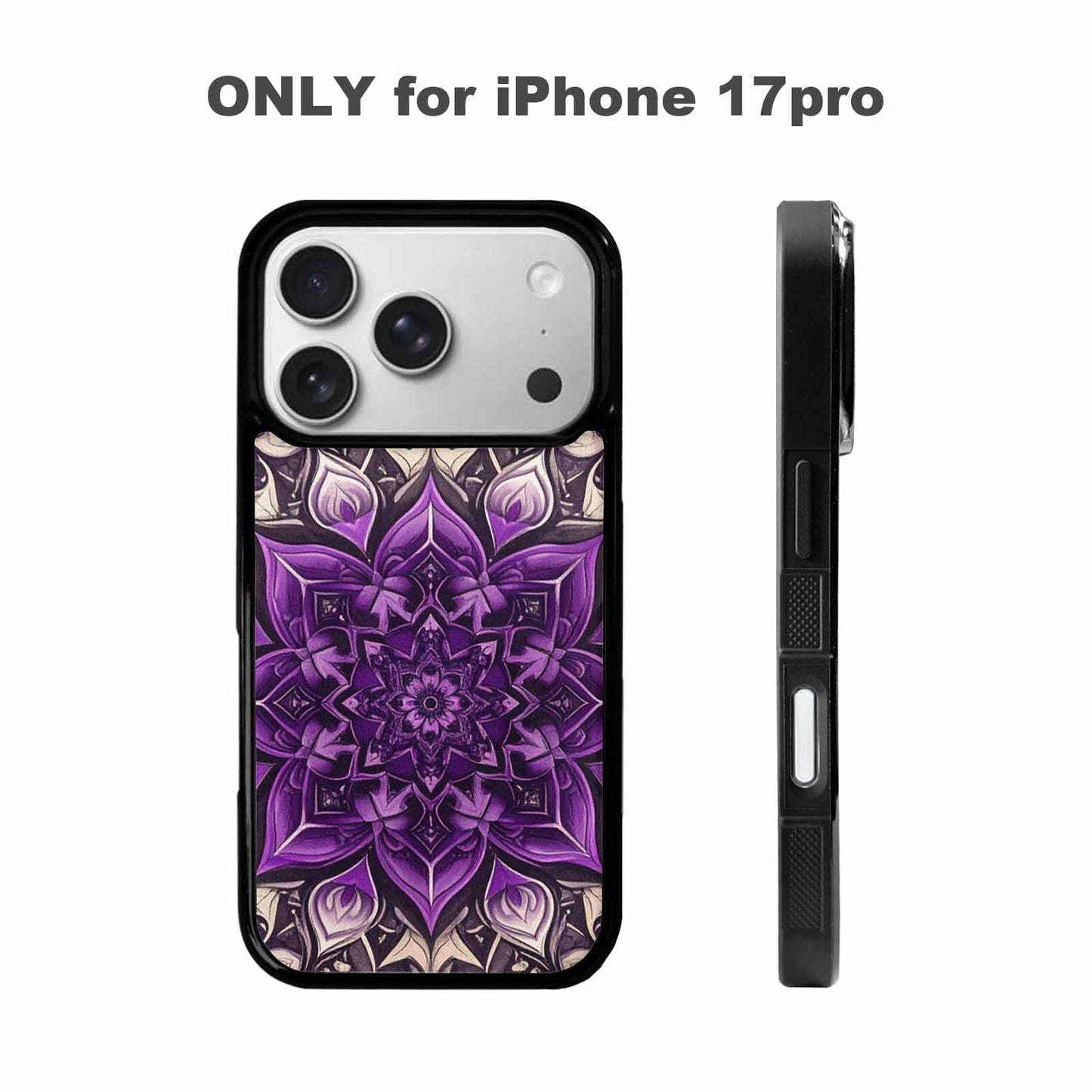 iPhone 17 Pro Case — Small Mandala Pattern Randomly Varying Floral, Custom Printed Phone Case