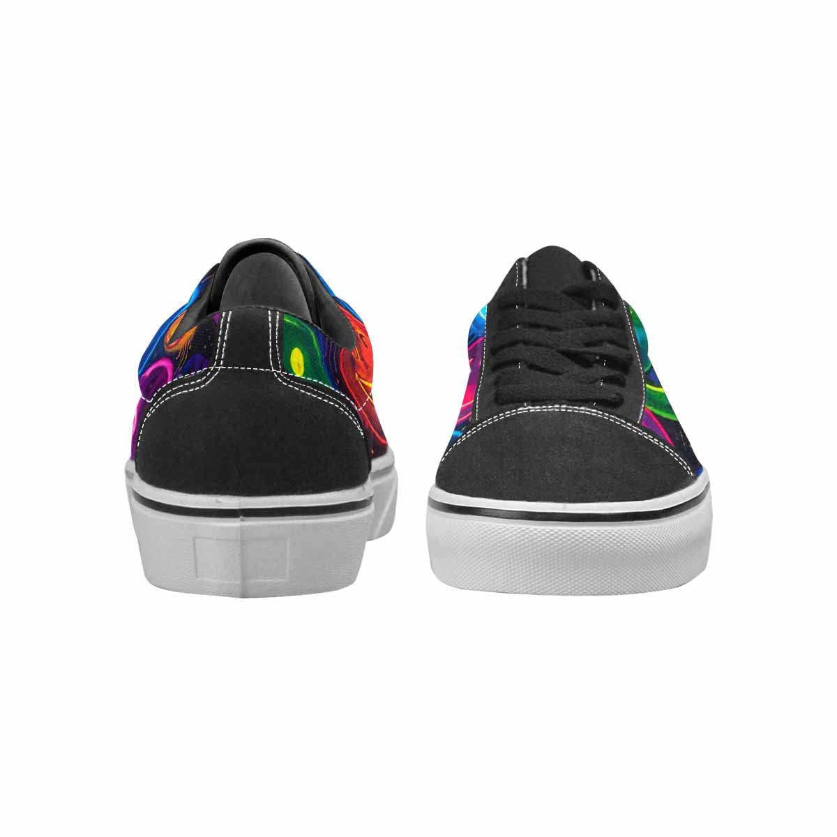 WOMEN'S Smiley Faces × Glow Lace-Up Canvas Melting Art Sneakers