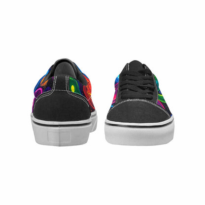 WOMEN'S Smiley Faces × Glow Lace-Up Canvas Melting Art Sneakers