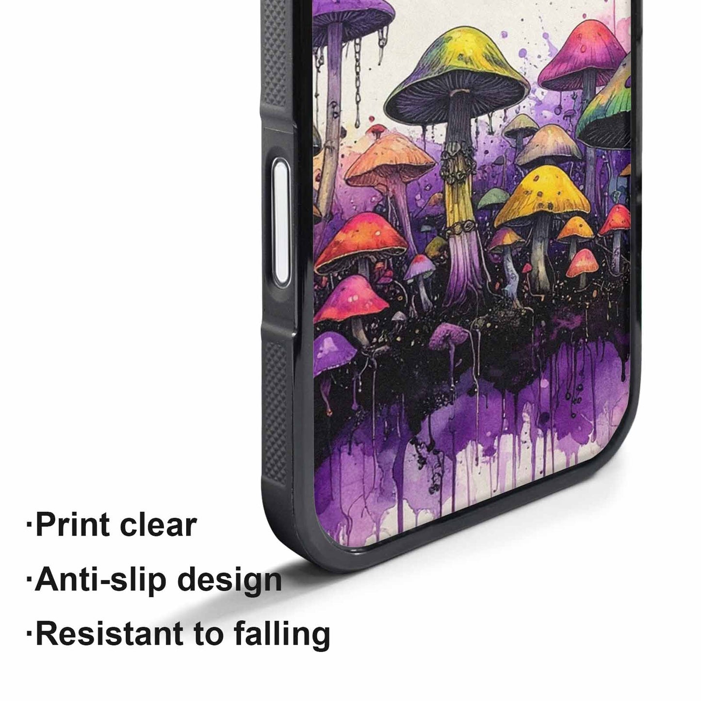 iPhone 17 Pro Max Case — Black &amp; Purple Ink Original Art, Custom Art Phone Cover