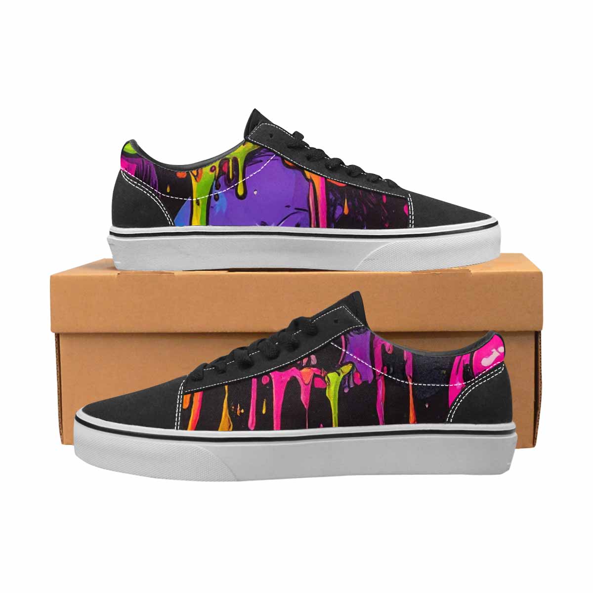 WOMEN'S Vibrant Camo 1000 S Lace-Up Canvas Cottagecore Custom Sneakers