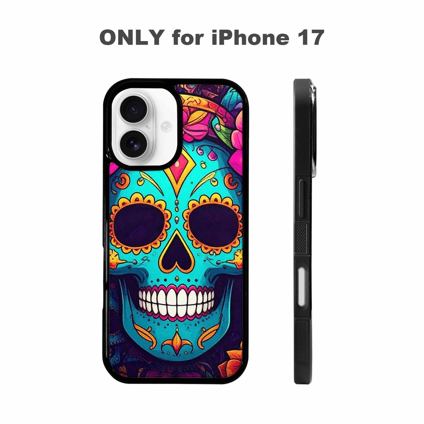 iPhone 17 Case — Skull Dark Art Gothic Print Gothic, Custom Made Phone Cover