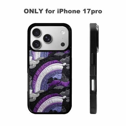 iPhone 17 Pro Case — Vivid Camo Asexual Pride Camo, Custom Printed Phone Case