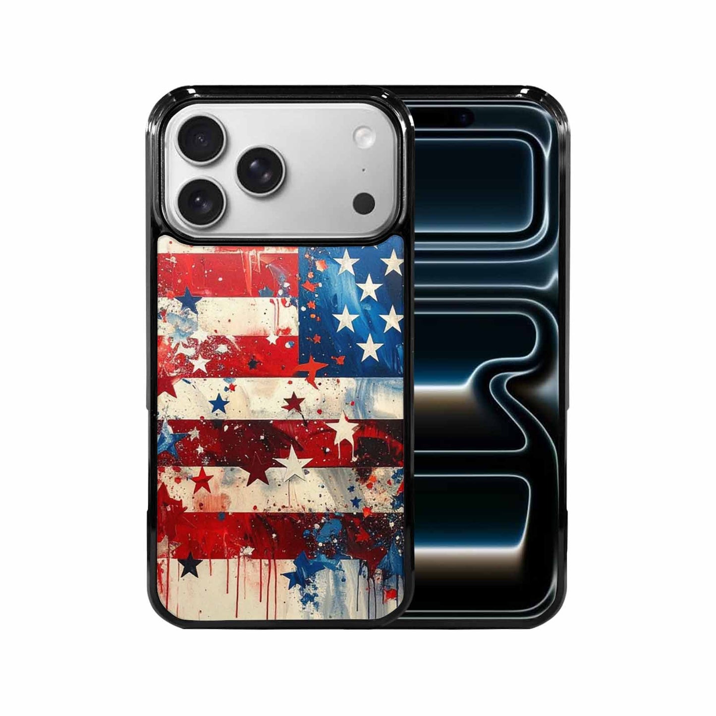 iPhone 17 Pro Max Case — Patriotic Stars And Stripes Galaxy Space, Custom Phone Case